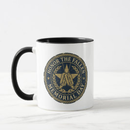 Taza Honor The Fallen Memorial Day Military Emblem