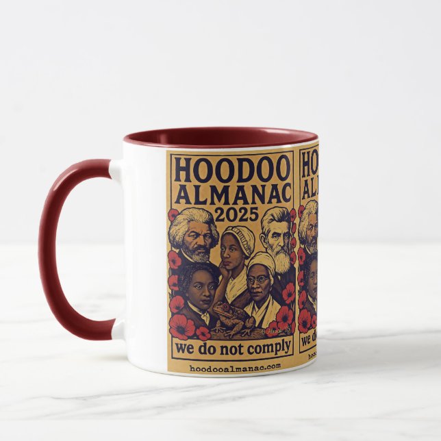 Taza Hoodoo Almanac 2025 no cumplimos (Izquierda)