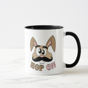Taza Hop On Mustache Rabbit