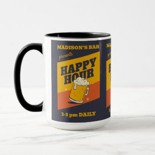 Taza Hora feliz de texto de personalizado