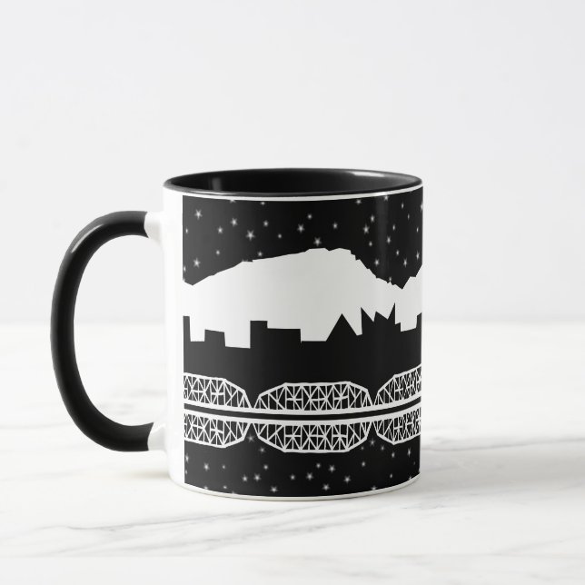 Taza Horizonte de Chatt blanco y negro (Izquierda)