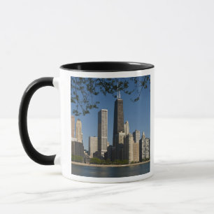 Taza horizonte de Chicago y lago Michigan, costa del la