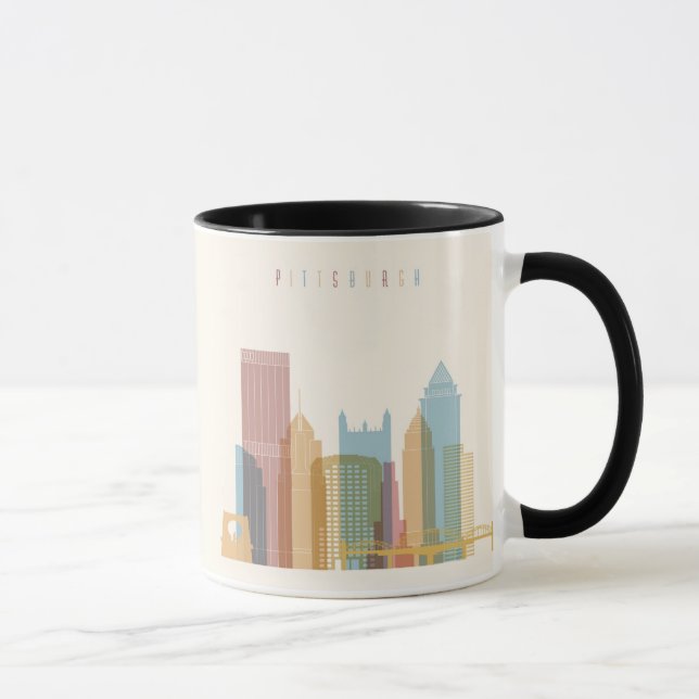 Taza Horizonte de la ciudad de Pittsburgh, Pennsylvania (Derecha)