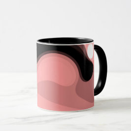Taza Horizonte del atardecer: Resumen rosa, negro y bla