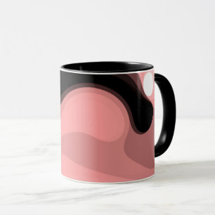 Taza Horizonte del atardecer: Resumen rosa, negro y bla