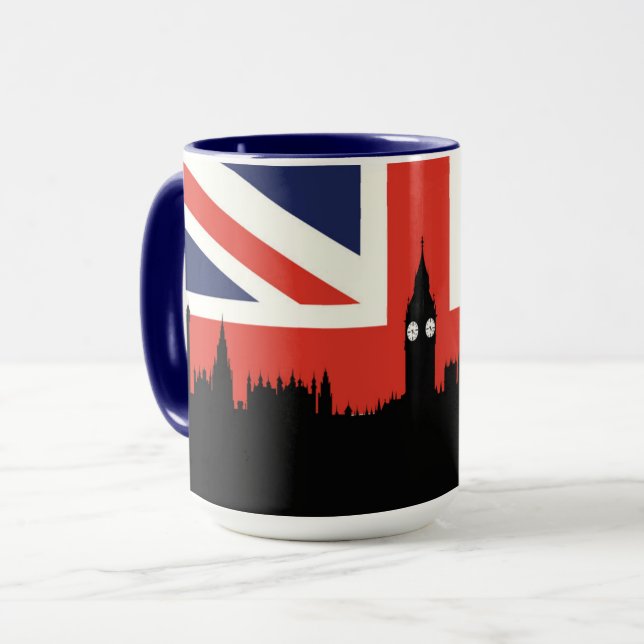 Taza Horizonte el | de Londres la bandera británica (Anverso izquierdo)
