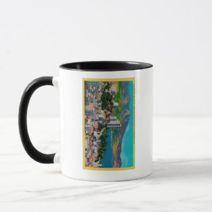 Taza Horizonte ruso de la colina con