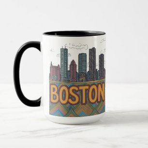 Taza Horizonte urbano de la ciudad de Boston, Boston Ma