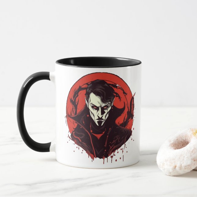 Taza Horror de ojos rojos (Con donut)