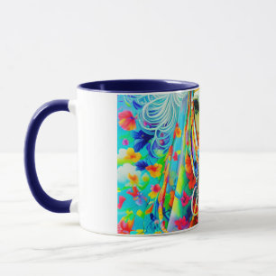 Taza Horse Adorne con flores