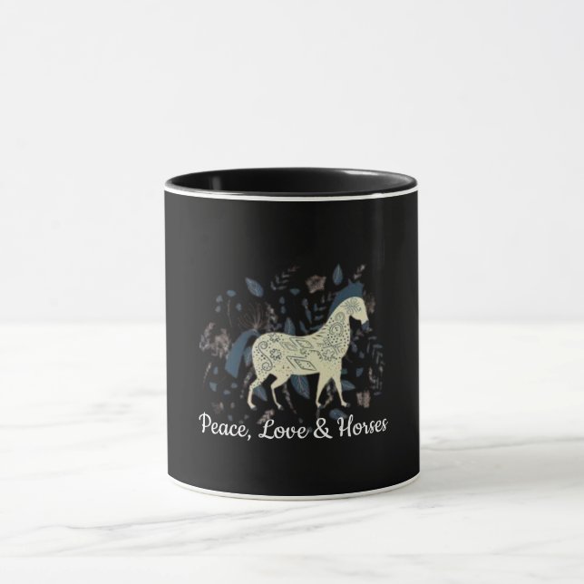 Taza Horse Mug – Run Free, Live Wild Design (Centro)