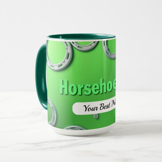 Taza Horseshoe Luck Mug Custom (Anverso izquierdo)