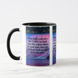 Taza Hosea 11:10 KJV Biblia Verse Pic Mug De Dos Tones