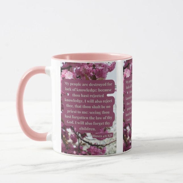 Taza Hosea 4:6 Escritura De Biblia Foto De Mug De Dos T (Izquierda)