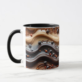 Taza Hot Cocoa Chocoholic Funny Humor Modern Brown 
