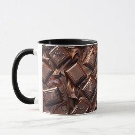 Taza Hot Cocoa Chocoholic Funny Humor Modern Brown