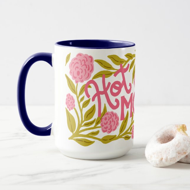 Taza Hot Momma Mother's Day 15 oz Mug (Con donut)