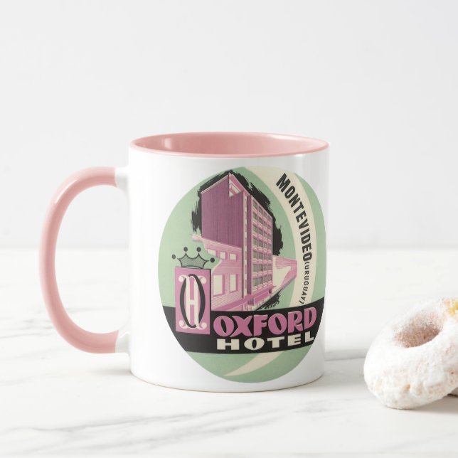 Taza Hotel Oxford, Montevideo, Uruguay, Viajes de Vinta (Con donut)