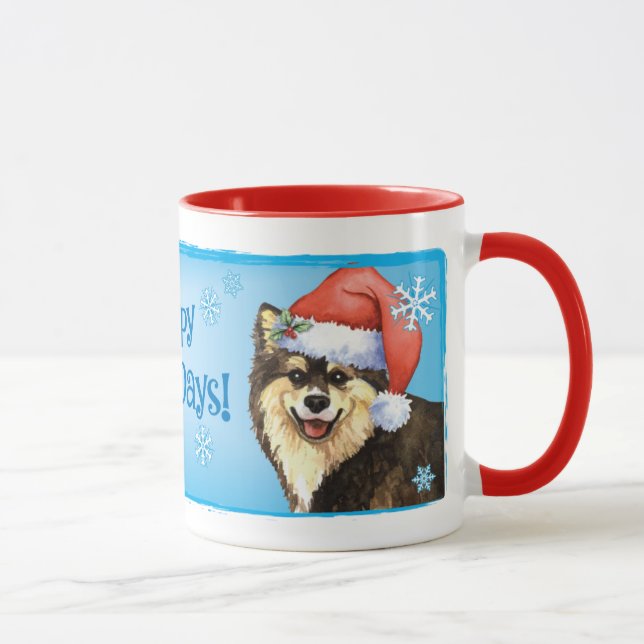 Taza Howliday feliz Lapphund finlandés (Derecha)