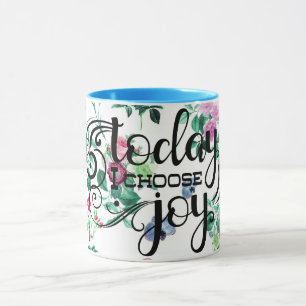 Taza Hoy Elijo Alegría Floral