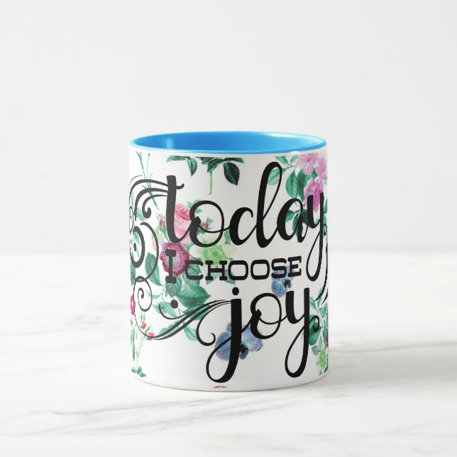 Taza Hoy Elijo Alegría | Floral (Centro)