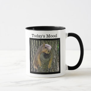 Taza Hoy en día la Sombra, divertida y cansada ardilla