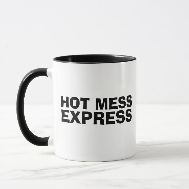 TAZA HOY MESS EXPRESS FUNNY TRENDY COFFEE MUG (Izquierda)