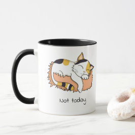 Taza Hoy no duermen calcio gato