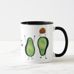 Taza Hoyo verde divertido del handstand del aguacate