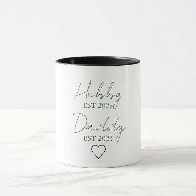 Taza Hubby Est. XXXX, Daddy Est. XXXX - Día del Padre (Centro)