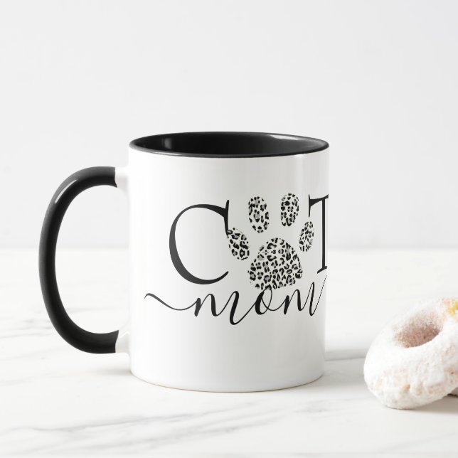 Taza Huella de gata mamá (Con donut)