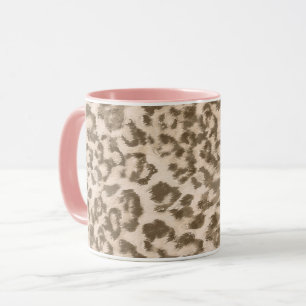 Taza Huella de leopardo beige.