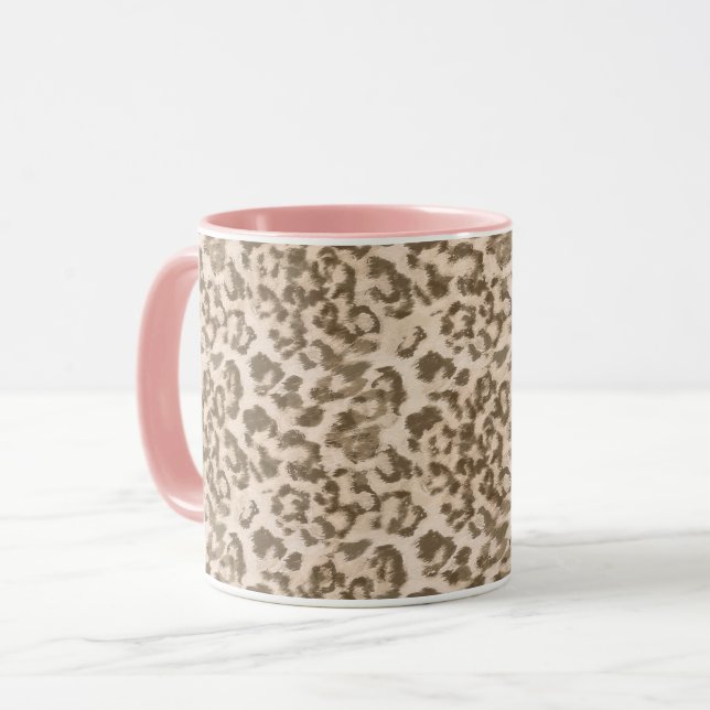 Taza Huella de leopardo beige (Anverso izquierdo)