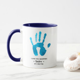 Taza Huella electrónica personalizado Te amo Abuela Per