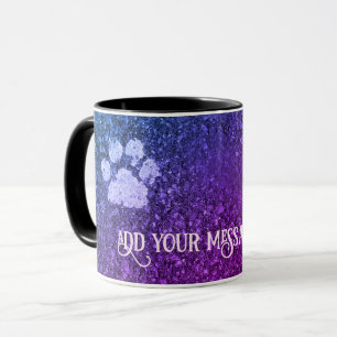 Taza Huellas de pezuñas de perro Pintura en asfalto Agr
