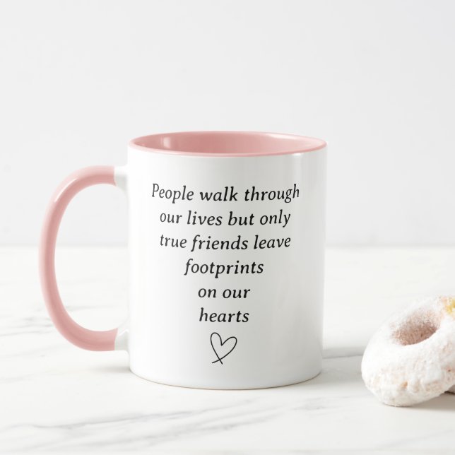 Taza Huellas en nuestros corazones (Con donut)