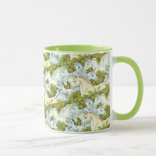 Taza HUERTO MEDIEVAL UNICORN, CABALLOS, Fantasía DE EST