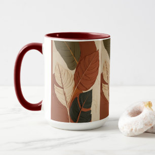 Taza Hues de flujo   Pintura de hoja abstracta