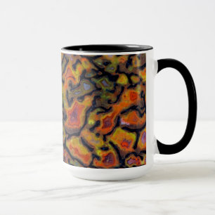 Taza Hueso de dinosaurio petrificado naranja