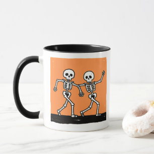 Taza Hueso para ser salvaje esqueleto divertido bailand