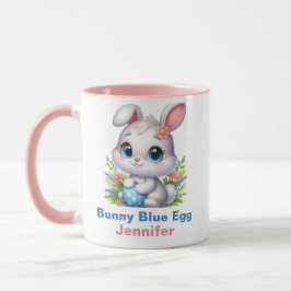 Taza Huevo Azul de Conejito