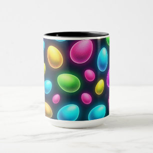 Taza Huevo de Pascua/Primavera de colores vivos/neón