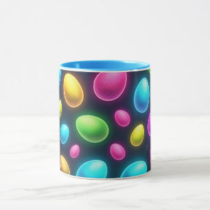 Taza Huevo de Pascua/Primavera de colores vivos/neón