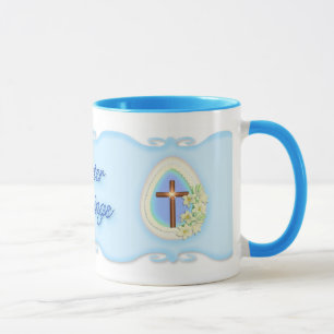 Taza Huevo de ventana y cruz