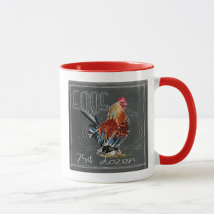 Taza Huevos de gallo en la pizarra