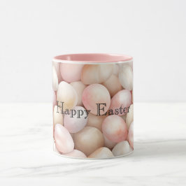 Taza Huevos de Pascua de color rosa melocotón