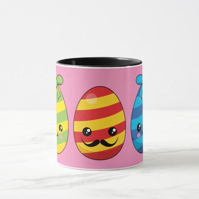 Taza Huevos de Pascua de Kawaii con cintas (Centro)