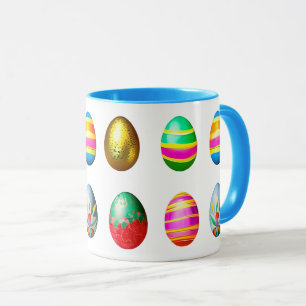 Taza Huevos de Pascua decorados con colores