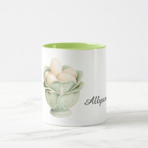 Taza Huevos en Tazón de Lechuga