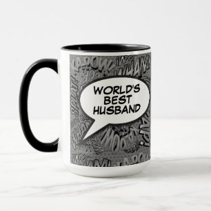 Taza Humano divertido Guay moderno negro y blanco
